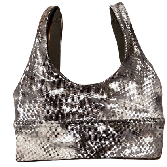 lululemon athletica Other - Lululemon Align Silver Metallic Sports Bra Size 2